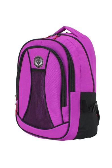 Cepli Su Geçirmez Pembe Okul Çantası - 2