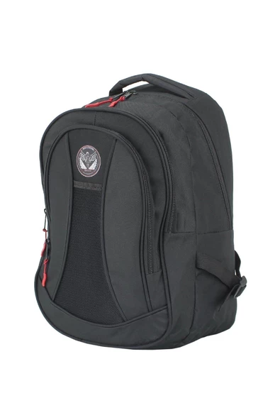 Cepli Su Geçirmez Siyah Okul Çantası - 6