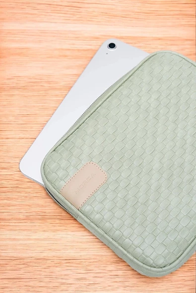 11" İnç iPad Air Pro, Matepad, Galaxy Hasır Mint Tablet Kılıf Çantası - 3