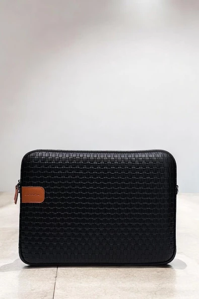 Hasır Lüx Macbook Air Pro 13.3-14" İnç Siyah Laptop Kılıfı - 3