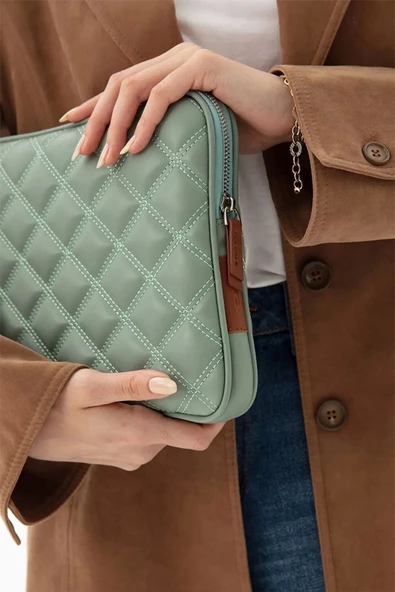 10-11" İnç Şık iPad Air Pro & Matepad & Galaxy Su Yeşili Tablet Kılıfı - 2