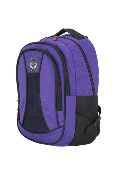 Cepli Su Geçirmez Mor Okul Çantası - 6