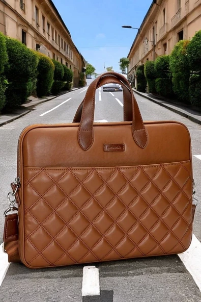 Macbook Air Pro 13.3-14" inç Taba Notebook Laptop Evrak Çantası - 6