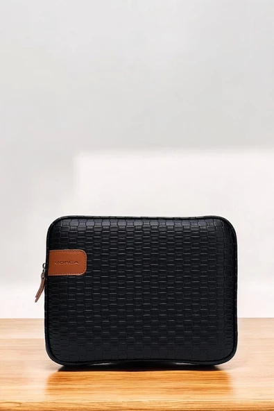 11" İnç iPad Air Pro, Matepad, Galaxy Hasır Siyah Tablet Kılıf Çantası - 2