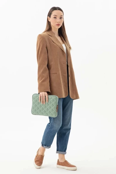 10-11" İnç Şık iPad Air Pro & Matepad & Galaxy Su Yeşili Tablet Kılıfı - 4