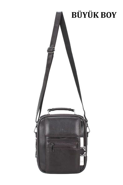 Kasalı Erkek Kahverengi El ve Omuz Çantası - 5