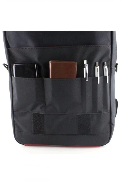 15,6 inç Slim Siyah Laptop Sırt Çantası - Resim 6