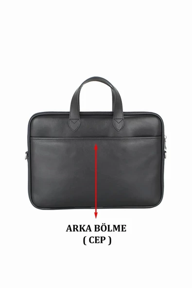 13.3-14" inç Siyah El ve Omuz Laptop Evrak Çantası - 6