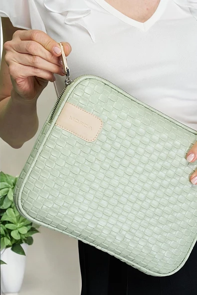 11" İnç iPad Air Pro, Matepad, Galaxy Hasır Mint Tablet Kılıf Çantası - 2