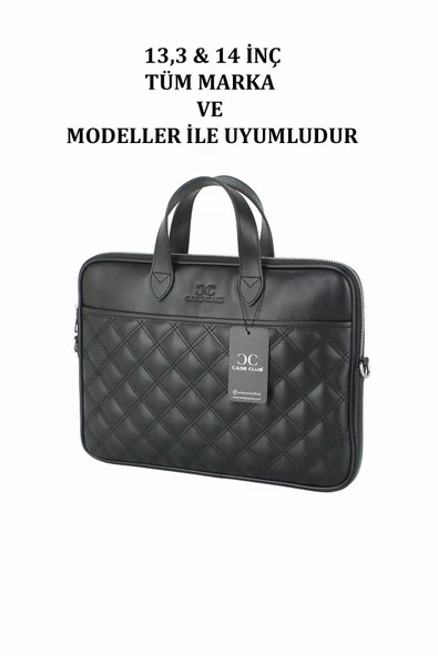 13.3-14" inç Siyah El ve Omuz Laptop Evrak Çantası - 7