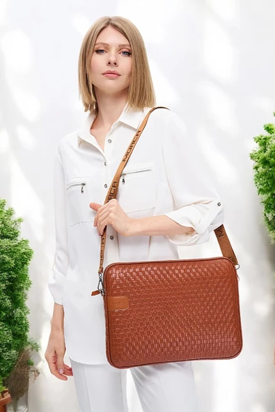 Hasır Lüx Macbook Air Pro 13.3-14" İnç Taba Laptop Kılıfı - 2