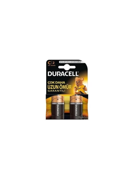 Duracell Alkalin C Piller, 2 Adet Paket