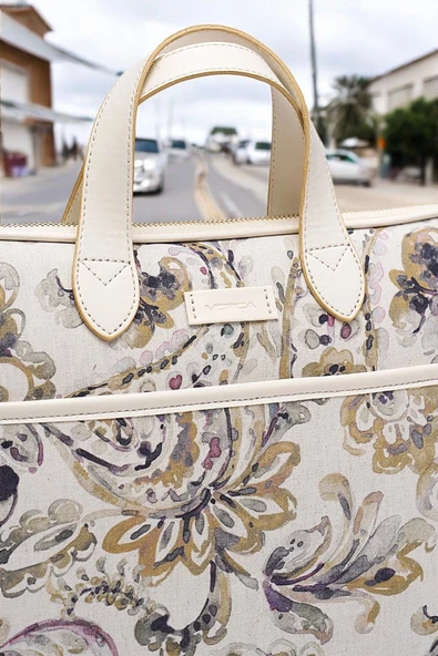 Macbook Air Pro 13.3-14" inç Çiçekli Notebook Laptop Evrak Çantası - Resim 6