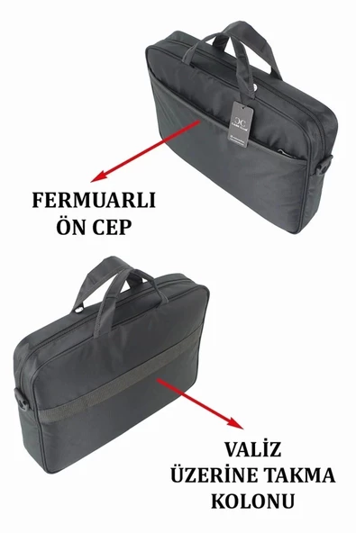 17,3 İnç Standart Siyah Laptop El / Omuz Evrak Çantası - 6