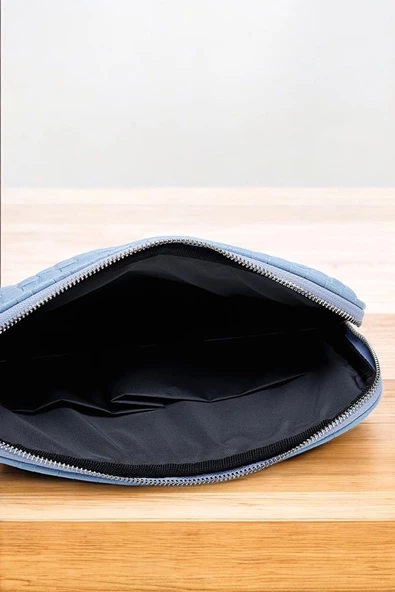 11" İnç iPad Air Pro, Matepad, Galaxy Hasır Mavi Tablet Kılıf Çantası - 5