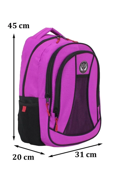 Cepli Su Geçirmez Pembe Okul Çantası - 3