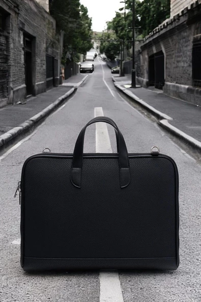 Macbook Air Pro 13-14" Inç Siyah Notebook Laptop Evrak Çantası - Resim 5