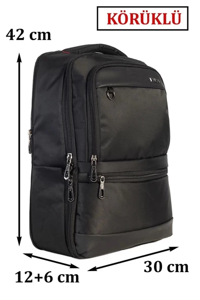 Sportif Su Geçirmez Notebook Laptop Sırt Çantası 14 - 15,6 inç - 3