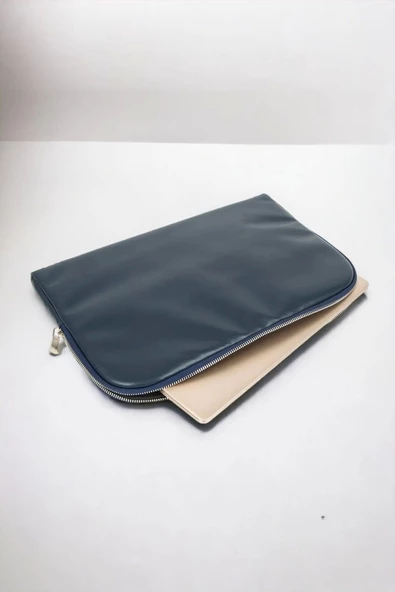 Evrak Laptop Çantası Lacivert Rugan 13", 14" 15.6" Inç - 3