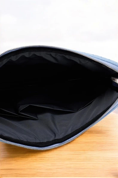 Hasır Lüx Macbook Air Pro 13.3-14" İnç Mavi Laptop Kılıfı - 5
