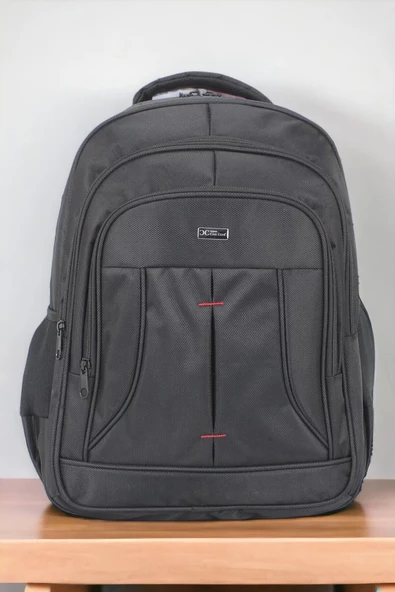 Su Geçirmez Kumaş 17,3 inç Siyah Laptop Sırt Çantası