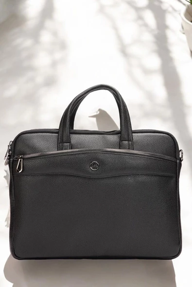 Omuz Askılı 13-14" İnç Siyah Notebook Laptop Evrak Çantası - 4