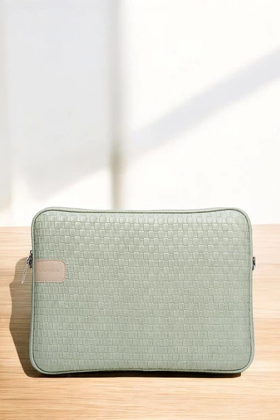 Hasır Lüx Macbook Air Pro 13.3-14" İnç Mint Laptop Kılıfı - 3