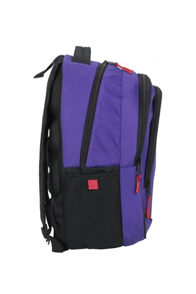 Cepli Su Geçirmez Mor Okul Çantası - 3