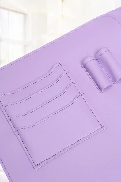 Lüx Macbook Air Pro 13-14 İnç Ofis Organizer Lila Evrak & Laptop & Tablet Çantası - 6