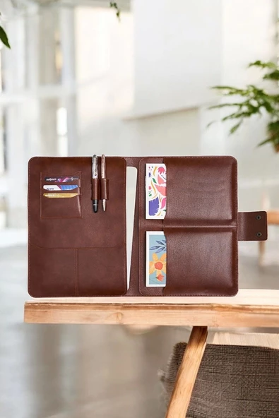 Lüx Macbook Air Pro 13-14 İnç Ofis Organizer Taba Nova Evrak & Laptop & Tablet Çantası - 4