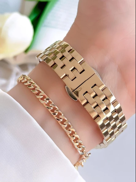 Ferrucci Diamond Pırlanta Taşlı Ve Sertifikalı Özel Kutulu Kadın Kol Saati+Bileklik BFC.01118-03 - Resim 3