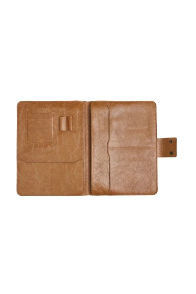 Lüx Macbook Air Pro 13-14 Crazy Taba Ofis Organizer Evrak & Laptop & Tablet Çantası - 7