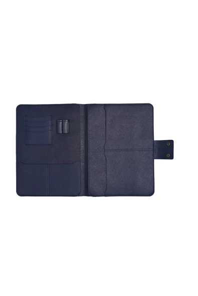Lüx Macbook Air Pro 13-14 İnç Ofis Organizer Lacivert Evrak & Laptop & Tablet Çantası - 8