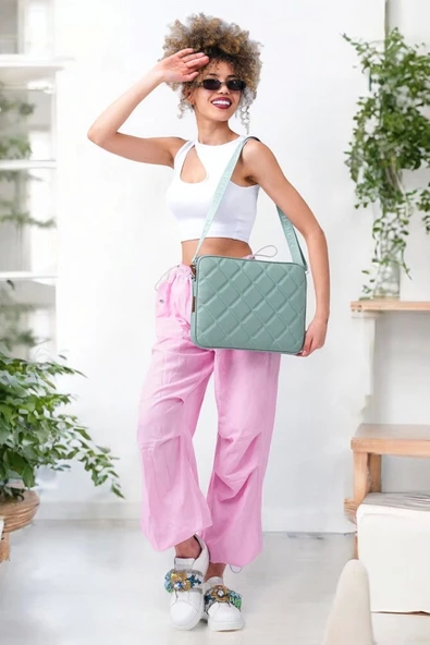 Kapitone Macbook Air Pro 13.3 & 14 İnç Su Yeşili Laptop Tablet Kılıfı - 5