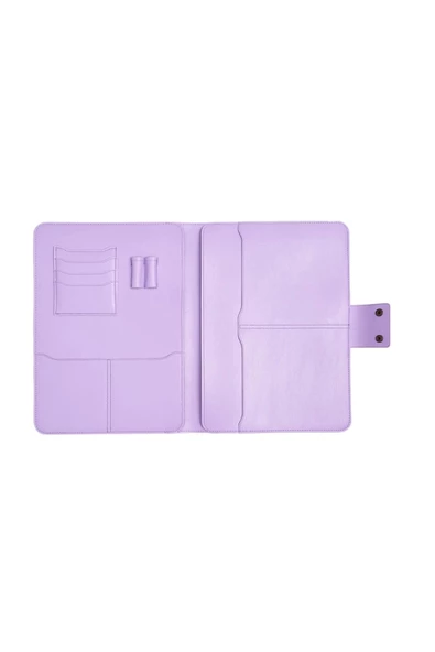 Lüx Macbook Air Pro 13-14 İnç Ofis Organizer Lila Evrak & Laptop & Tablet Çantası - 5