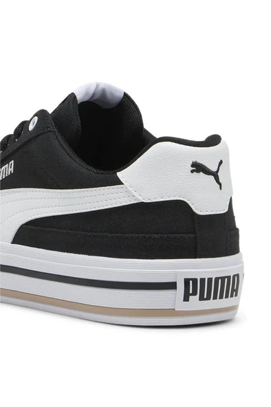 Puma Court Classic Vulc FS 396353 03 Erkek Sneaker Ayakkabı Siyah Beyaz 40-45 - Resim 4