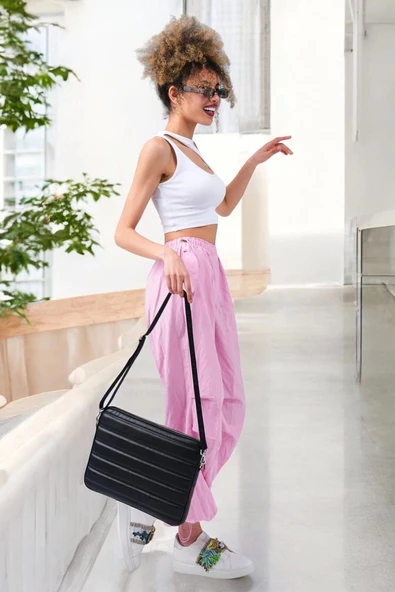 Kapitone Macbook Air Pro 13.3 & 14 Çizgili Siyah İnç Laptop Tablet Kılıfı - 5