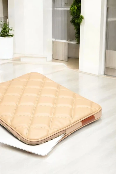 Kapitone Macbook Air Pro 13.3 & 14 İnç Vizon Laptop Tablet Kılıfı - 3