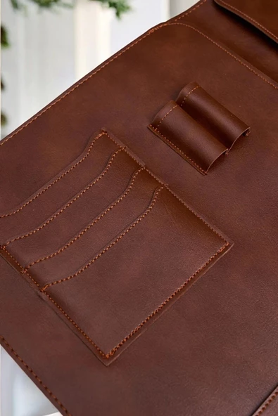 Lüx Macbook Air Pro 13-14 İnç Ofis Organizer Taba Nova Evrak & Laptop & Tablet Çantası - 7