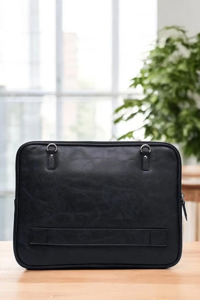 Macbook Air Pro 13.3 & 14 İnç Siyah Laptop Kılıfı El Çantası - 5