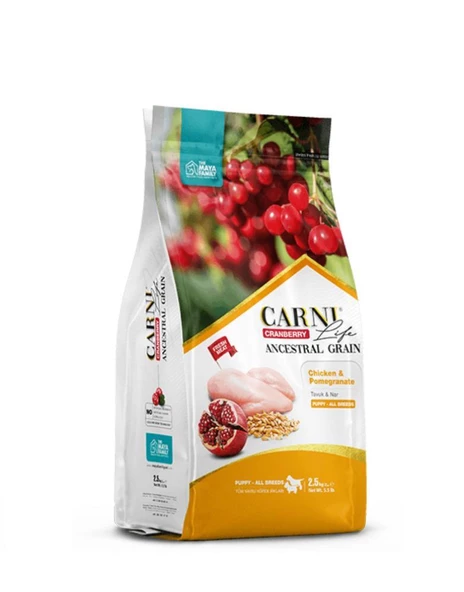 Carni Life Tavuk Etli ve Narlı Tüm Irklar Yavru Köpek Maması (12 kg)