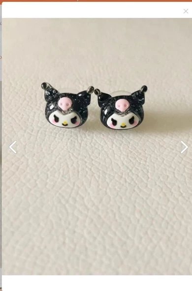 Sevimli Kuromi Küpe Anime Çocuk Küpe Aksesuar - 2