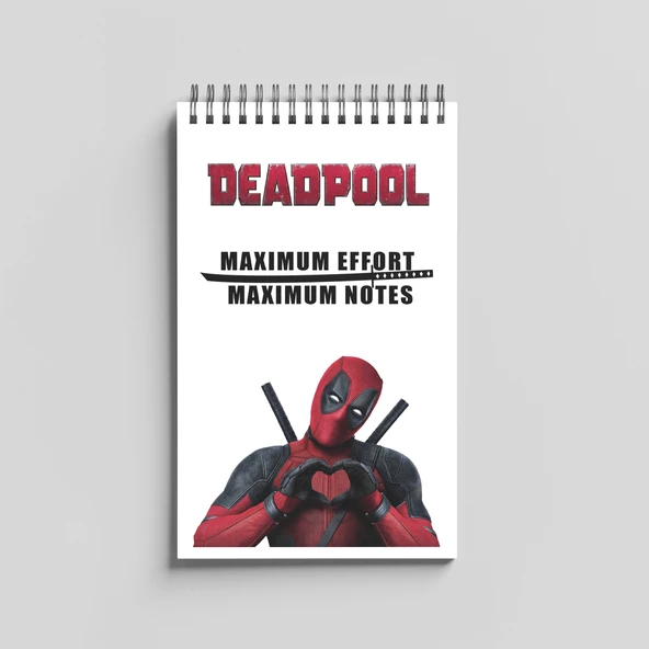 NKB-SPD021 Deadpool Spiralli Not Defteri