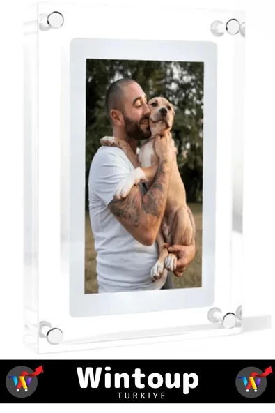 Dijital Anı Çerçevesi 7 Inch IPS Ekran Dijital Fotoğraf Çerçevesi + Video + mp3 Oynatma / - Resim 3