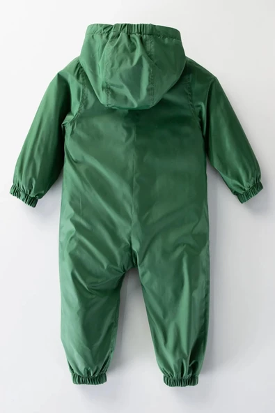 Sevimli Ejderha Figürlü Pamuk Astarlı Cepli Kapşonlu Kız Erkek Bebek Yağmurluk Mont Tulum Çocuk YENİ - 8