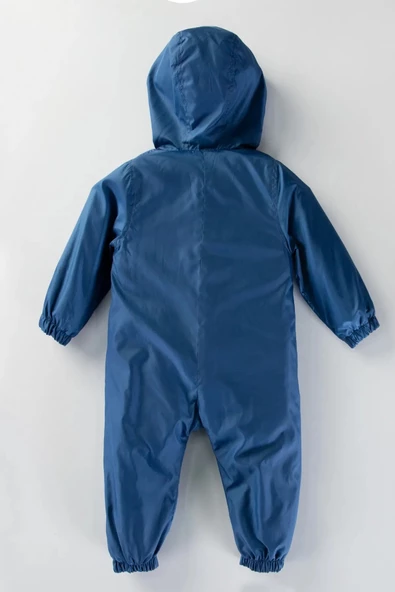 Sevimli Ejderha Figürlü Pamuk Astarlı Cepli Kapşonlu Kız Erkek Bebek Yağmurluk Mont Tulum Çocuk YENİ - 7