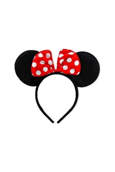 Mickey - Mini Mouse Taç Fiyonk Taç - Kırmızı