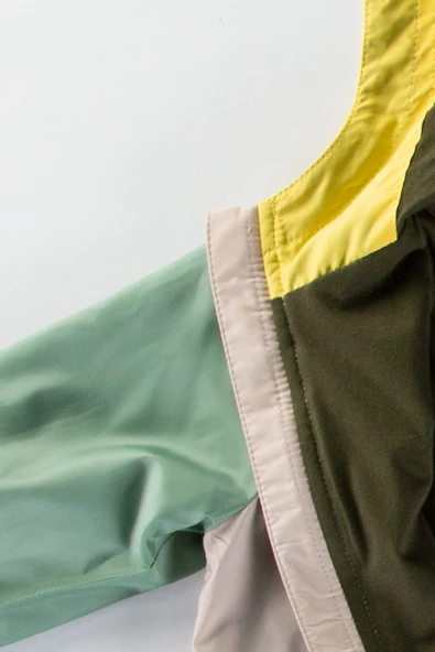 YENİ Çok Renkli Kapşonlu Fermuarlı Pamuk Astarlı Cepli Kız Erkek Bebek Yağmurluk Mont Tulum Çocuk - 7