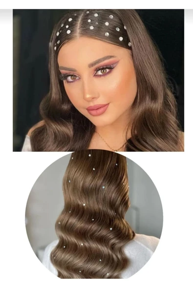 İncili Yüz ve Vücut Stickerı 3D Nail Art Face Gems - 4