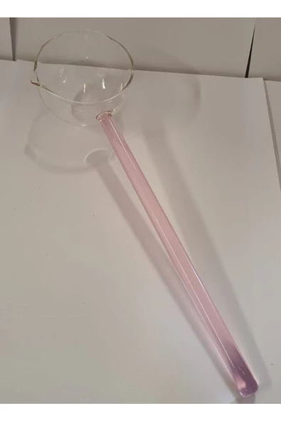 Borosilikat Isıya Dayanıklı Cam Dekoratif Servis Kepçesi - 2